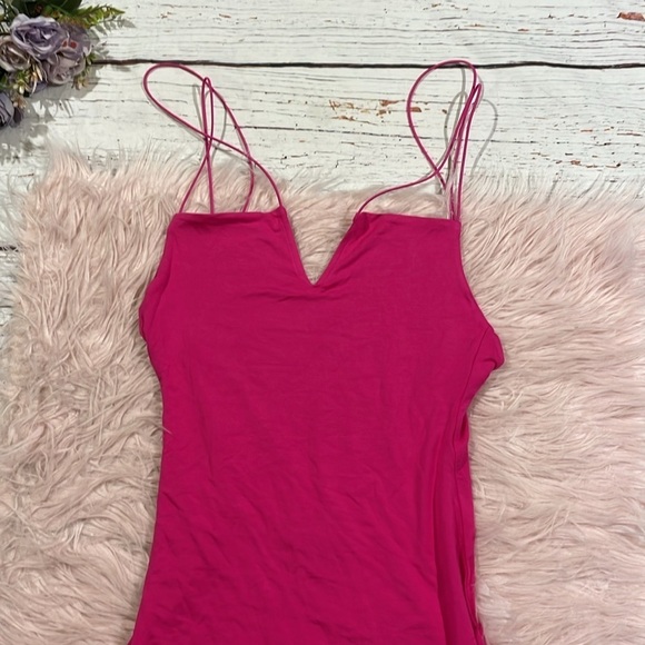 NWT SER.O.YA Bright Pink Strappy Halter BROGAN MIDI DRESS - Picture 6 of 11